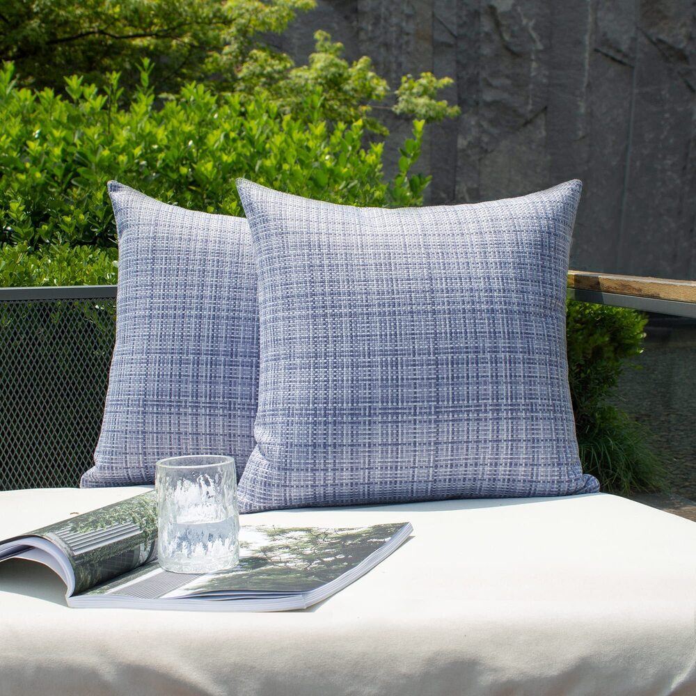 5568 Kevin Textile Pack of 2 Decorative Outdoor Waterproof Throw Pillow